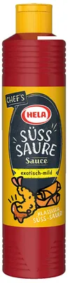 Produktbild von Hela süß sauer exotisch 3er Pack (3x800ml Flasche) + usy Block