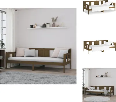 Obrázek produktu pro vidaXL Denní postel medově hnědá z masivní borovice 90x190 cm - Postele a válendy