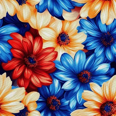 Produktbild von OUTDOOR DEKOSTOFFE OXFORD - Motiv Bunte Blumen | DX18062