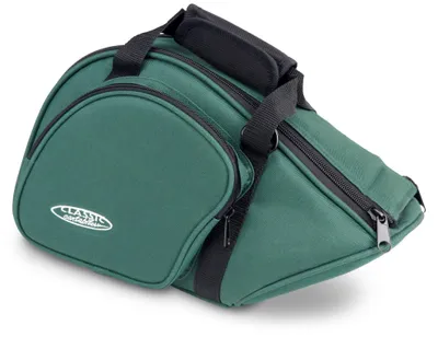 Immagine prodotto di Custodia morbida/valigetta con tasca esterna, verde, per corno da caccia/corno da caccia "Fürst-Pless", modello JHB-1 della Cantabile
