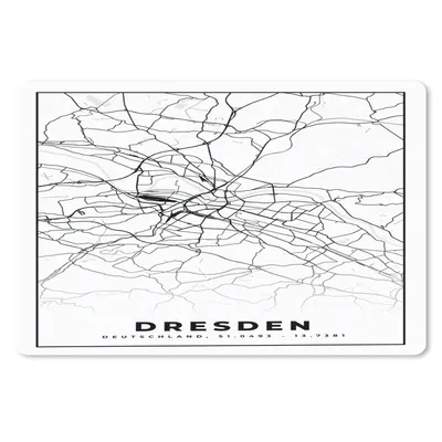 Produktbild von MuchoWow® Schreibtischunterlage Karte - Dresden - Stadtplan 60x40 cm - XXL Mauspad - Großes Mauspad