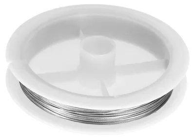 Edelstahldraht 18 m, 0,5 mm, für Schmuckherstellung, silber