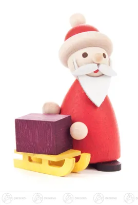 Obrázek produktu pro Vánoční miniatura Ruprecht se saněmi Výška cca 7,5 cm NOVINKA
