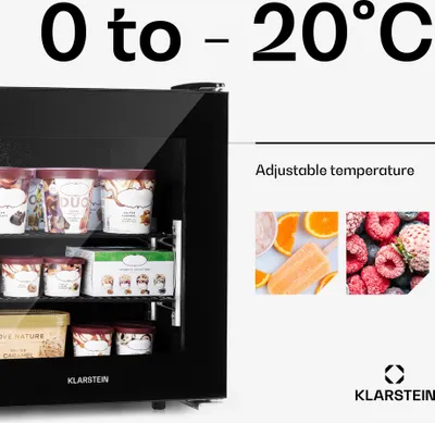 Obrázok produktu pre Klarstein IceAge - mraznička, sklenená predná časť, 36 l, 0 až -18 °C,