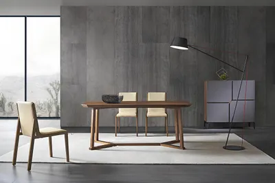 Zdjęcie produktu dla Stół do jadalni + 3 krzesła stół konferencyjny biurowy drewniany zestaw krzeseł 150x85cm