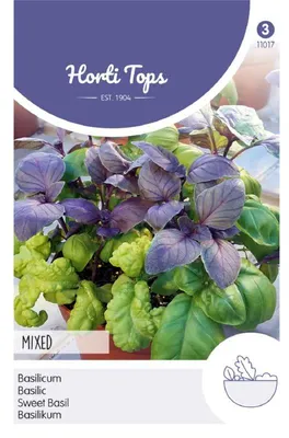 Produktbild von Horti Tops Basilikum gemengd Kräutersamen - 1 Saatgutbeutel