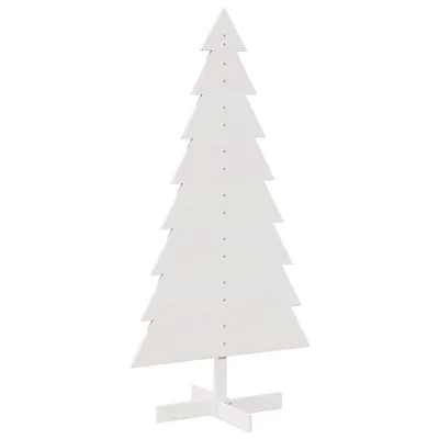 Produktbild von Weihnachtsbaum zum Schmücken Weiß 150 cm Massivholz Kiefer