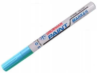 Produktbild von SNOWMAN F Ölmarker Schnelltrocknend Permanent Hellblau