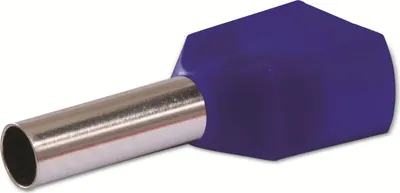 Productafbeelding van QUADRIOS dubbele adereindhuls, 22C437, 2,5 mm², blauw, met isolatie, 100 stuks