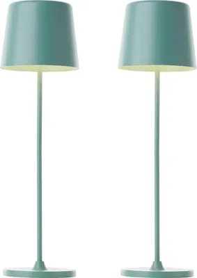 Immagine prodotto di BRILLIANT Lampada da tavolo ricaricabile a LED Kaami, 2 W, 310 lm, 3000 K, verde iceberg, set da 2