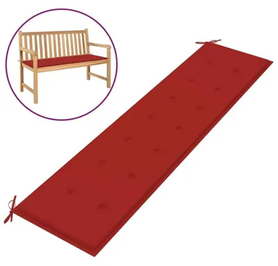 Produktbild von Gartenbank Auflage Bankauflage Sitzpolster Bankkissen für Gartenbänke und Sitzbänke Polsterauflage Outdoor Sitzkissen 100 x 50 cm Rot 180 x 50 x 3 cm