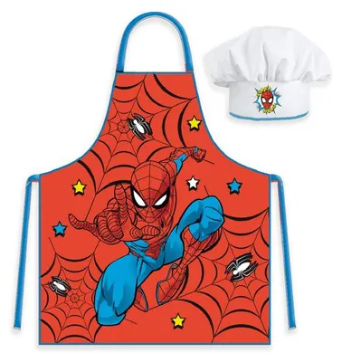 Productafbeelding van Spider-Man kinder schortset met muts