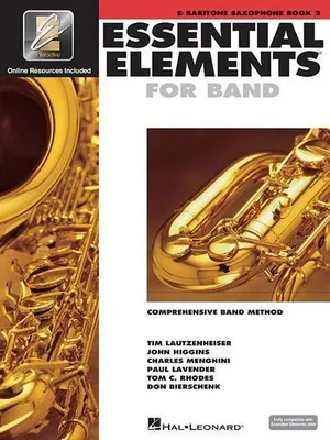 Produktbild von Essential Elements for Band Book 2 with Eei Baritone Saxophone Method Book Concert Band Sheet Music and Online Audio Hal Leonard Beginner and Intermediate Saxophone Guide
