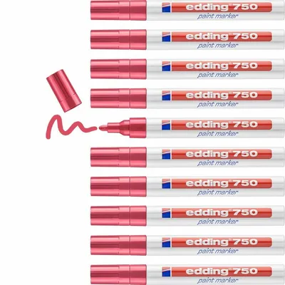 Produktbild von Edding 750, Rot, Weiß, 2 mm, 4 mm, 10 Stück(e)
