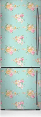 Produktbild von Kühlschrankmagne Kühlschrank Aufkleber Magnetfolie Dekoration 60x205 cm - Pastellsträuße