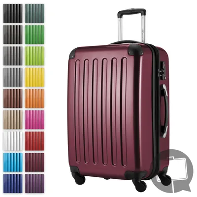 Immagine prodotto di HAUPTSTADTKOFFER Alex - Valigia rigida espandibile con 4 ruote trolley check-in valigia da viaggio con espansione pieghevole bagaglio check-in 158cm Valigia rigida 65 cm, 74 litri, rosso scuro (Borgogna)