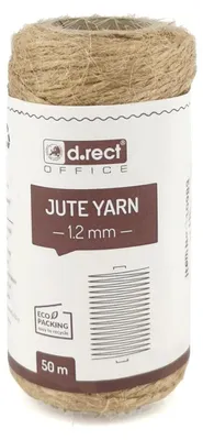 Produktbild von Juteschnur Jutekordel Verpackungsschnur - 50 m - 1,2 mm - Naturbraun