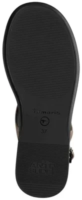 Produktbild von Tamaris Damen Sandale Zehentrenner Sandale aus Leder 1-28142-46, Größe:40 EU, Farbe:Beige