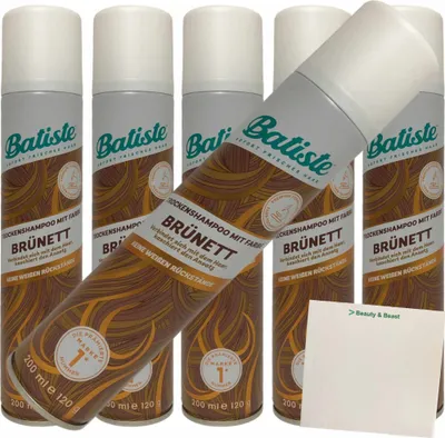 Produktbild von Batiste Trockenshampoo bruenette 6er Pack (6x200ml Dose) + usy Block