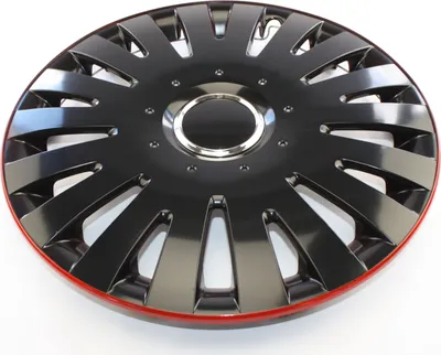 Produktbild von SET Radkappen Radzierblenden 4er Satz 15 MALACHIT CHROME black-red