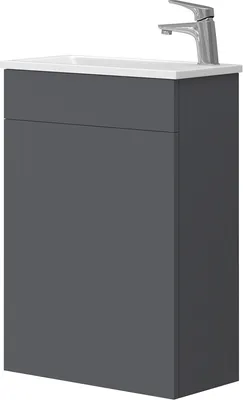 Produktbild von Waschbeckenunterschrank Vicco Amadeo Anthrazit 2 Teile, mit Waschbecken, Model 43361