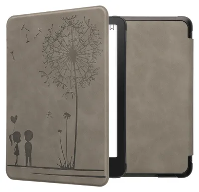 Produktbild von kwmobile Schutzhülle für Amazon Kindle Paperwhite (2024)/Colorsoft Hülle - eReader Case aus Kunstleder mit Auto Sleep Funktion - Pusteblume Love mit