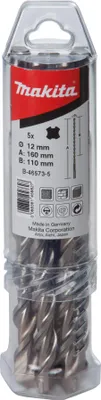 Zdjęcie produktu dla Makita B-46573-5 Zestaw narzędzi SDS-4Plus (5 szt.)
