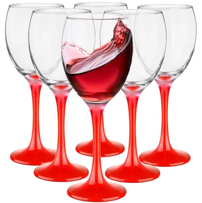 Weingläser 300 ml, 6er Set, Weißwein & Rotwein, klassisch