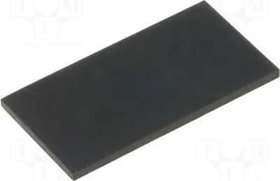 Produktbild von 10x Selbstkender Fuß Gummi schwarz H: 1mm L: 10mm Beine W: 20mm