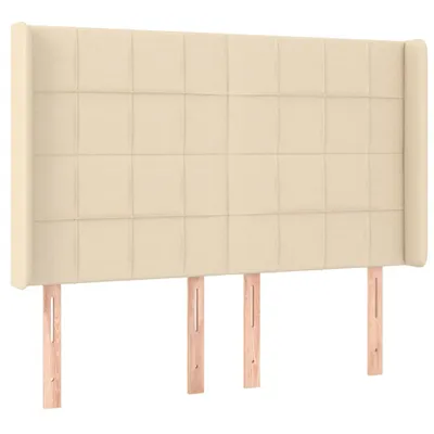 Produktbild von vidaXL Kopfteil mit Ohren Creme 147x16x118/128 cm Stoff