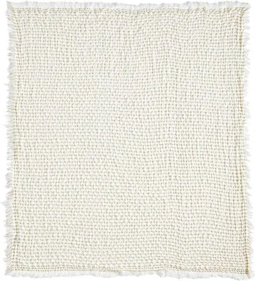 Image de Couverture chauffante douce et respirante, style cottage, 127 x 152 cm, idéale pour les voyages, le canapé, une chaise ou le lit - blanche