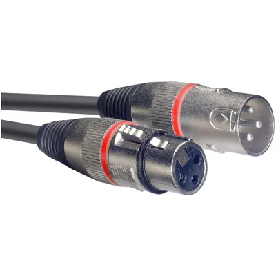 Zdjęcie produktu dla Stagg SMC1 RD, kabel mikrofonowy XLR/XLR, 1m, czerwone pierścienie