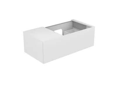 Produktbild von Keuco Edition 11 Waschtischunterbau 1050 x 350 x 535 mm rechts (705 mm Öffnung) mit 1 Auszug und Beleuchtung - Anthrazit Glas / Lack Matt - 31154110100