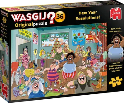 Image de Jumbo Wasgij Puzzle - New Year Resolutions ! 1000 pièces