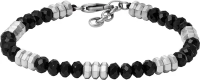 Image de FOSSIL bracelet All Stacked Up Bead Bracelet Agate Black noir