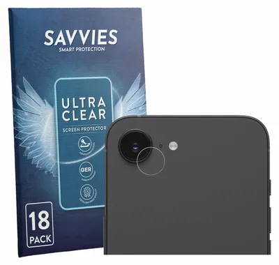 Produktbild von 18x Für Apple iPhone 17e (NUR Kameraschutz) Schutzfolie Savvies Displayschutz Display Schutz Folie Klar Transparent