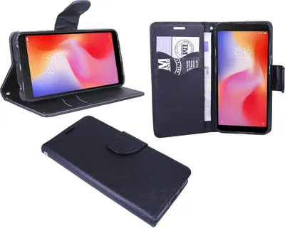 Produktbild von Xiaomi Redmi 6A Handyhülle Buch Tasche Smartphone Schutzhülle Flip Case Schwarz
