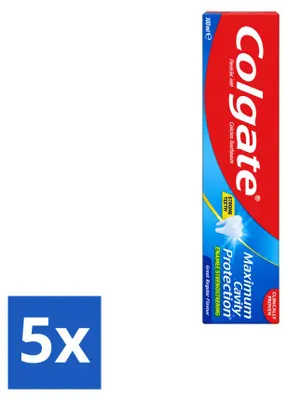 Imagen del producto de 5 tubos de pasta dental Colgate Maximum Cavity Protection - 100 ml - Paquete económico - 5 unidades