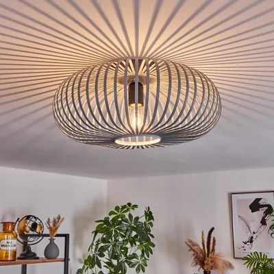 Produktbild von Aidone runde Deckenlampe aus Metall in Grau
