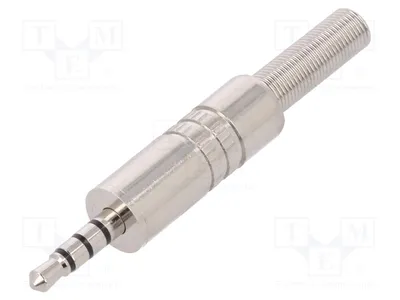 Immagine prodotto di 1 connettore stereo con protezione contro la rottura, jack da 3,5 mm, maschio. Codice: 4 FC68124M. Connettore jack