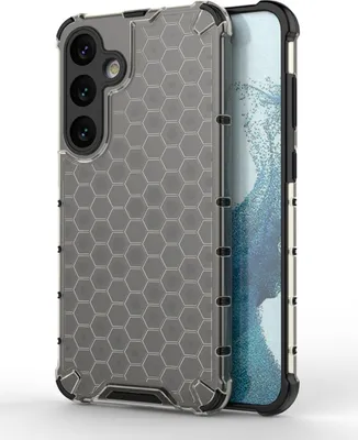 Produktbild von Mobigear Honeycomb  Samsung Galaxy S24 Plus Hülle Hardcase Backcover Stoßfest - Schwarz