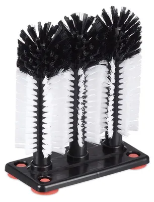 Immagine prodotto di TRANKIELO® - Spazzola per la pulizia di bicchieri con ventose - Efficace, stabile, ideale per l'uso in ristoranti e bar - Colore: nero/bianco