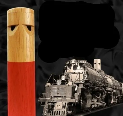 Produktbild von Kids at Work Spielzeug Dampflokpfeife für Kinder - Holz Zugpfeife