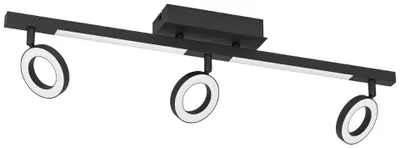 Image de Eglo 900515 CARDILLIO 2 LED 23x lampe spot 3x3,2W, 2x3,3W 685x85mm noir satiné blanc chaud
