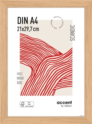 Produktbild von accent by nielsen Holz Bilderrahmen Scandic, 21x29,7 cm (A4), Eiche