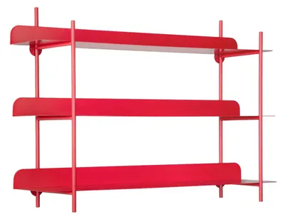 Produktbild von Present Time - Wanddekoration Cool Retro - Leuchtendes Rot - 60x16x42cm