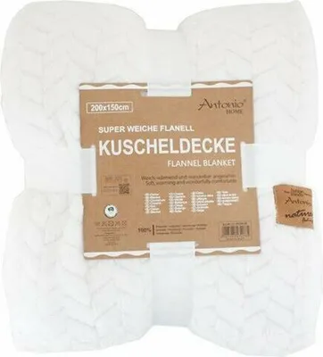 weiße Kuscheldecke