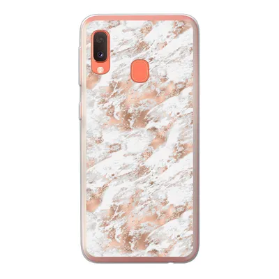 Produktbild von MuchoWow® Handyhülle Schutzhülle Hülle für Samsung Galaxy A20e Roségold - Muster - Marmor - Luxus Silikon Softcase Handy Hülle - Abdeckung