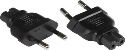 Immagine prodotto di Adattatore elettrico Eurospina tipo C su presa Euro 8 C7, nero