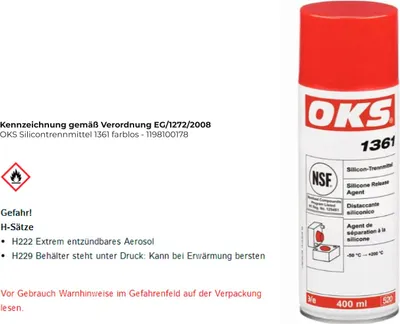 Zdjęcie produktu dla OKS 1361 Silikonowy środek antyadhezyjny 400 ml spray